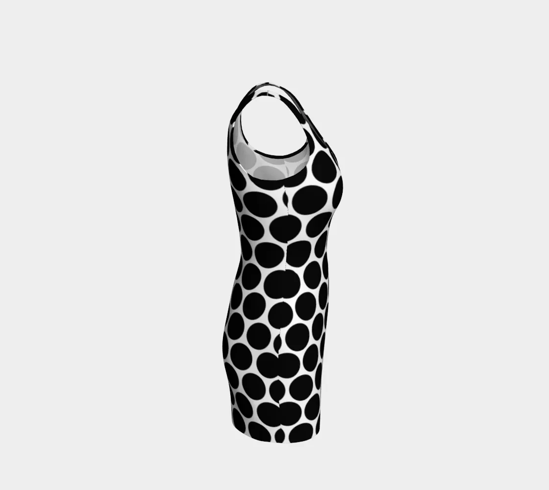 Macro Polkadot Bodycon Dress