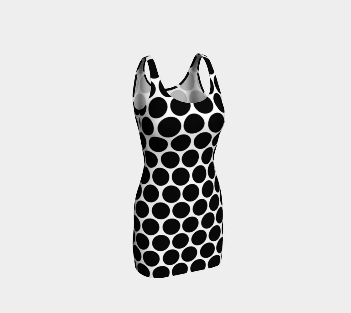 Macro Polkadot Bodycon Dress