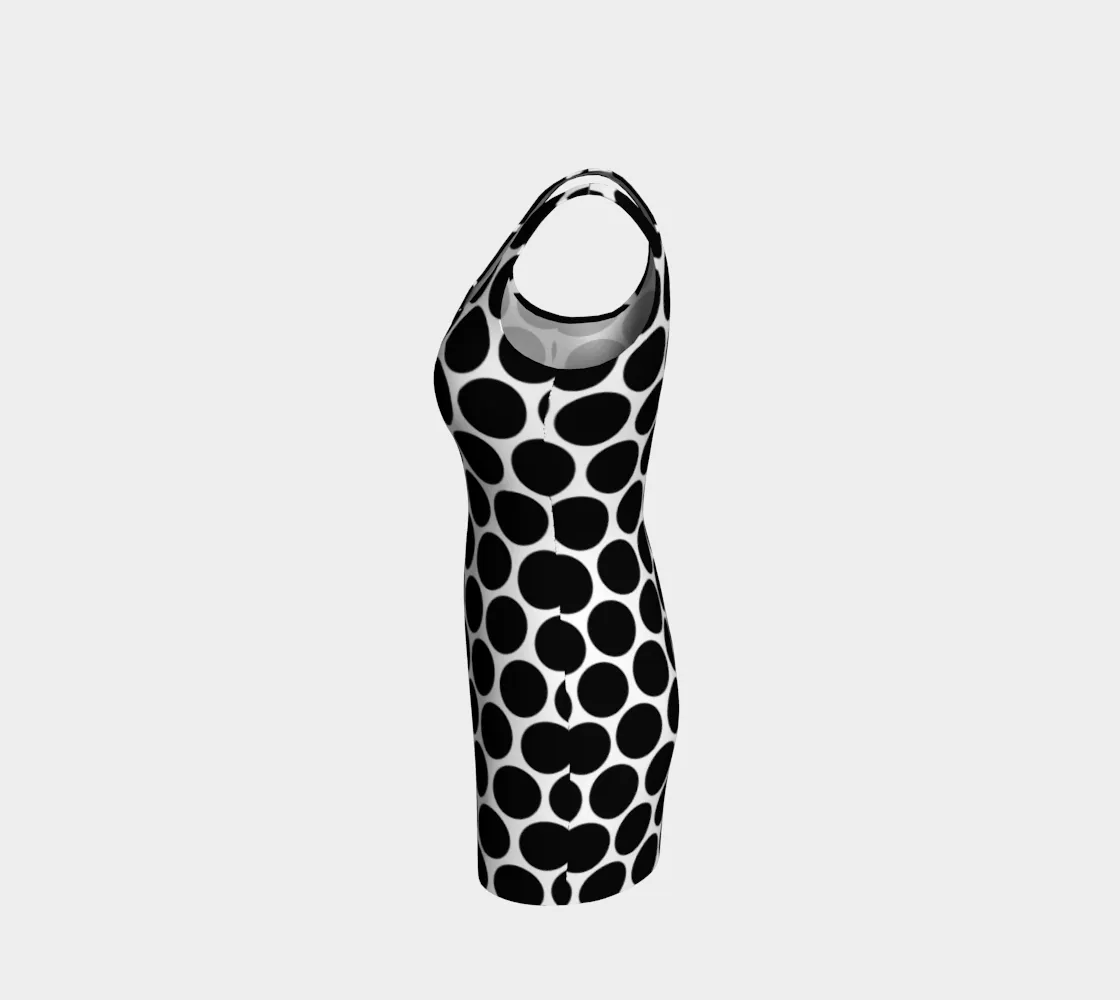 Macro Polkadot Bodycon Dress