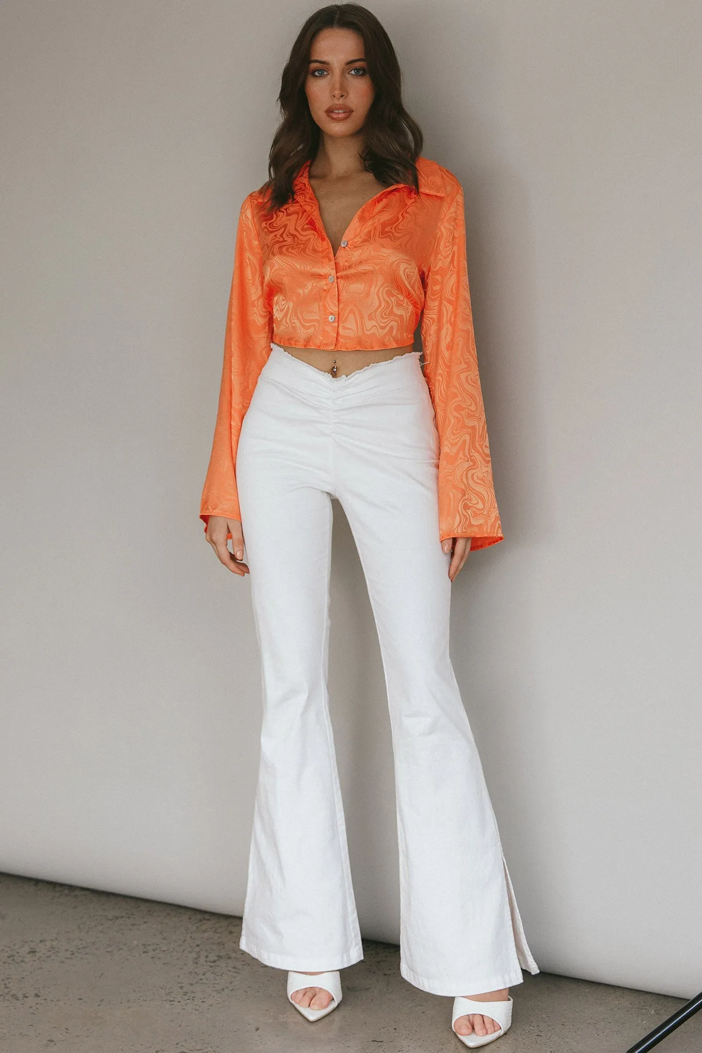 Mahla Flared Pants Ivory