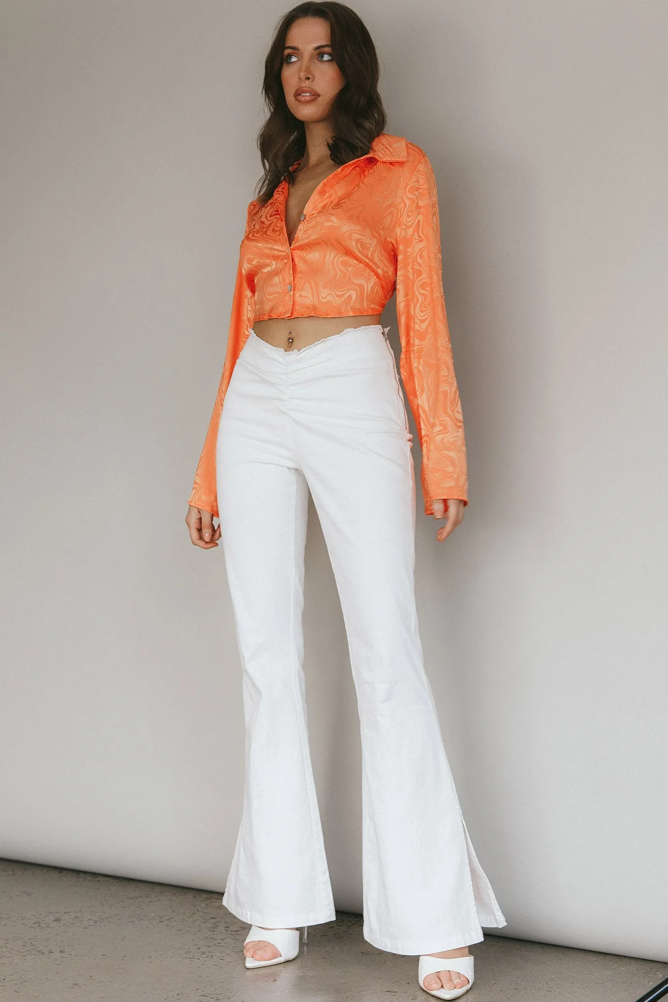 Mahla Flared Pants Ivory