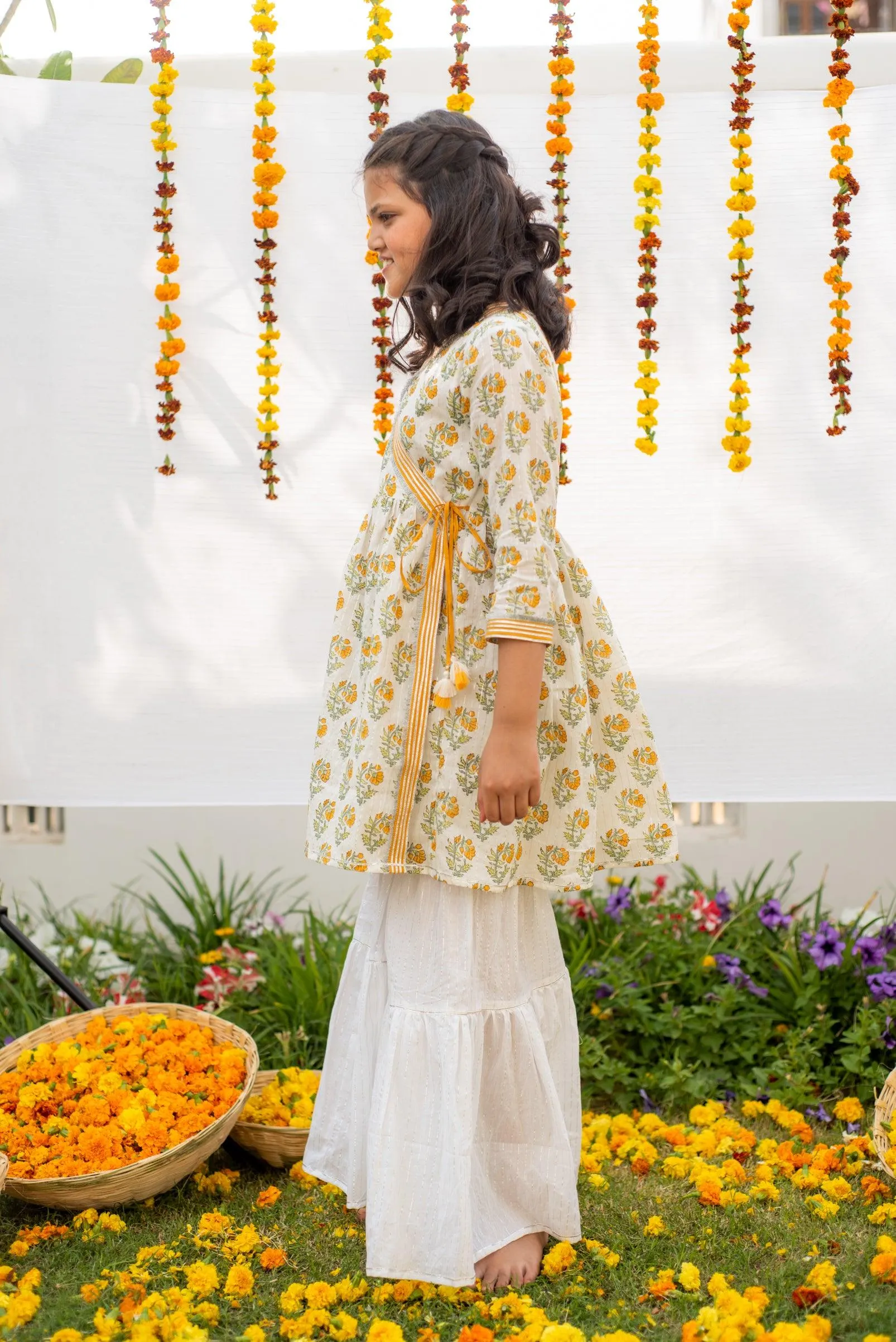 marigold Agrakha kurta set