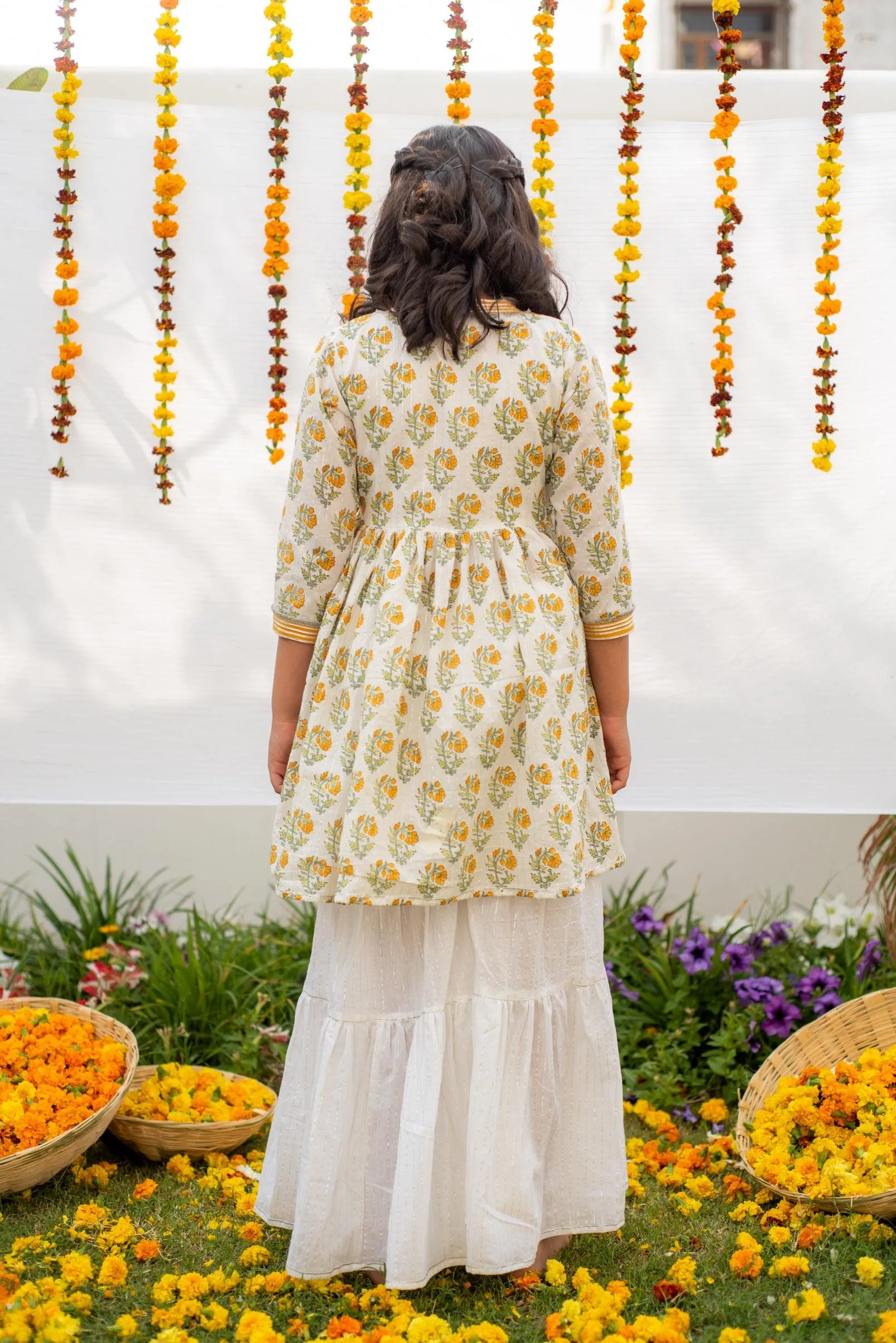 marigold Agrakha kurta set