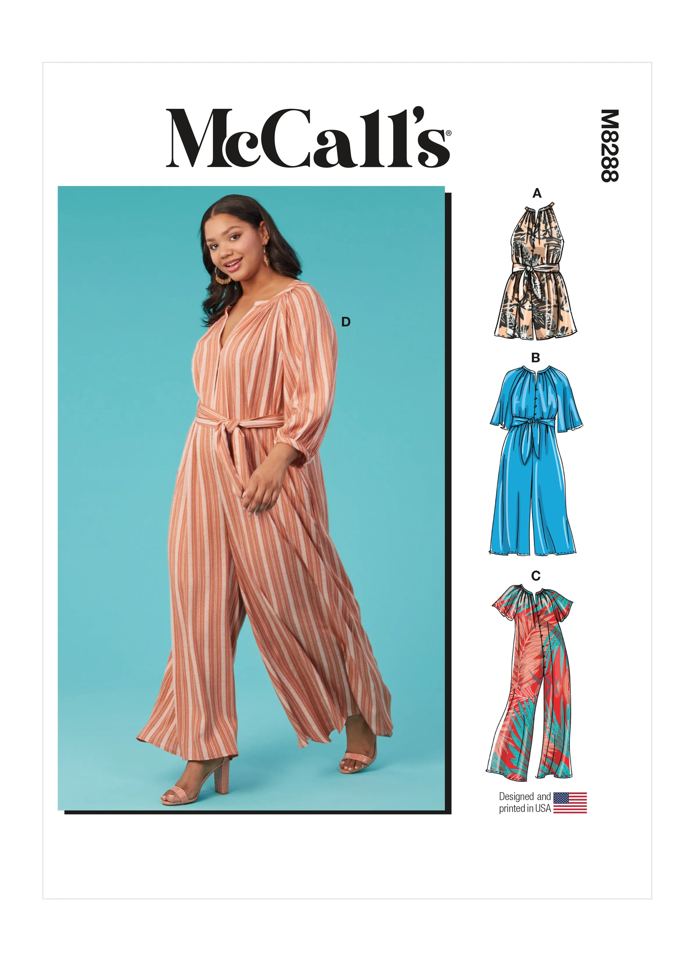 McCalls 8288 Misses' and Women's Romper, Jumpsuits pattern