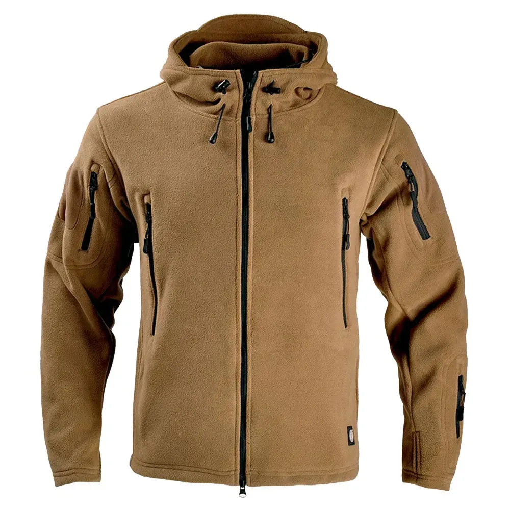 Men's Combat Jacket Winter Thermal Fleece Polar Hooded Coat