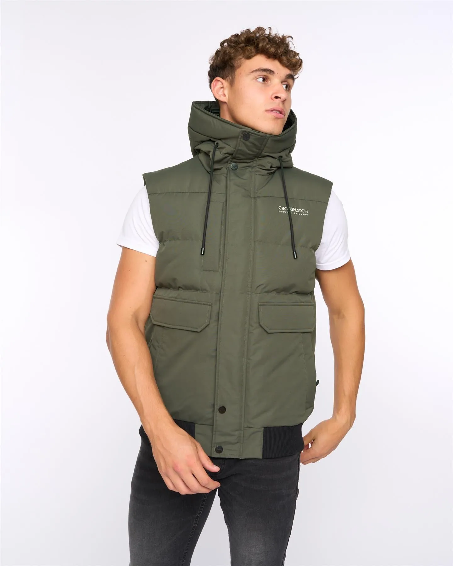 Mens Milwaka Gilet Olive