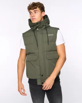 Mens Milwaka Gilet Olive