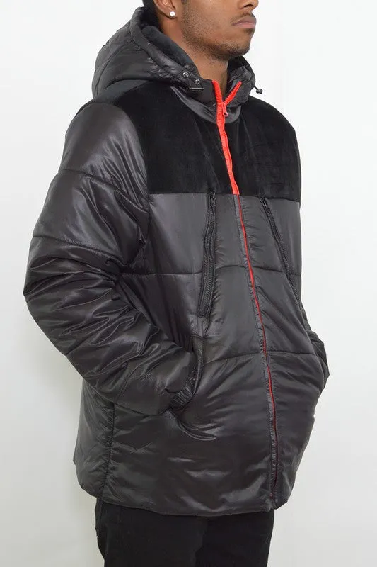 Men's Padded Puffer Hooded Jacket