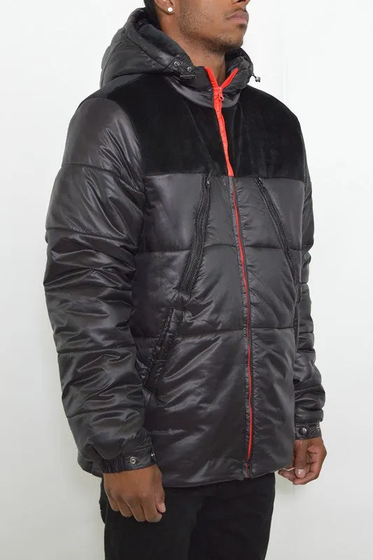 Men's Padded Puffer Hooded Jacket