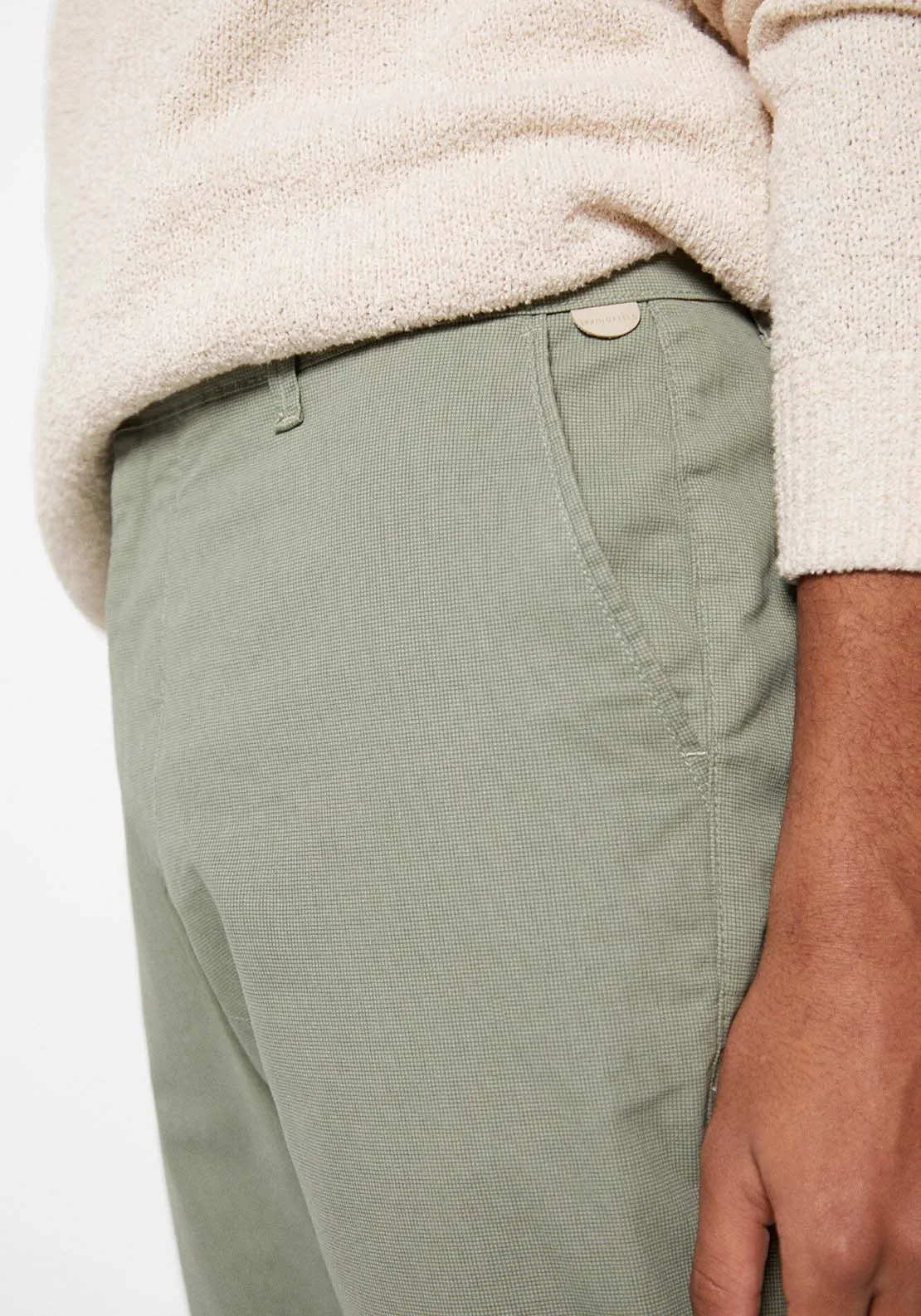 Micro-print chinos - Green