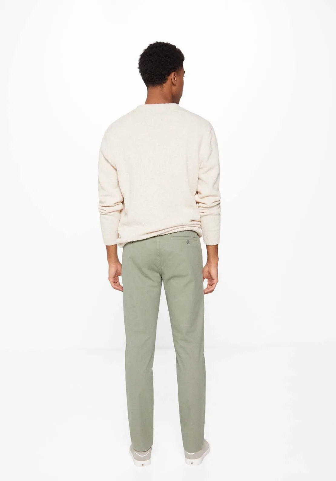 Micro-print chinos - Green