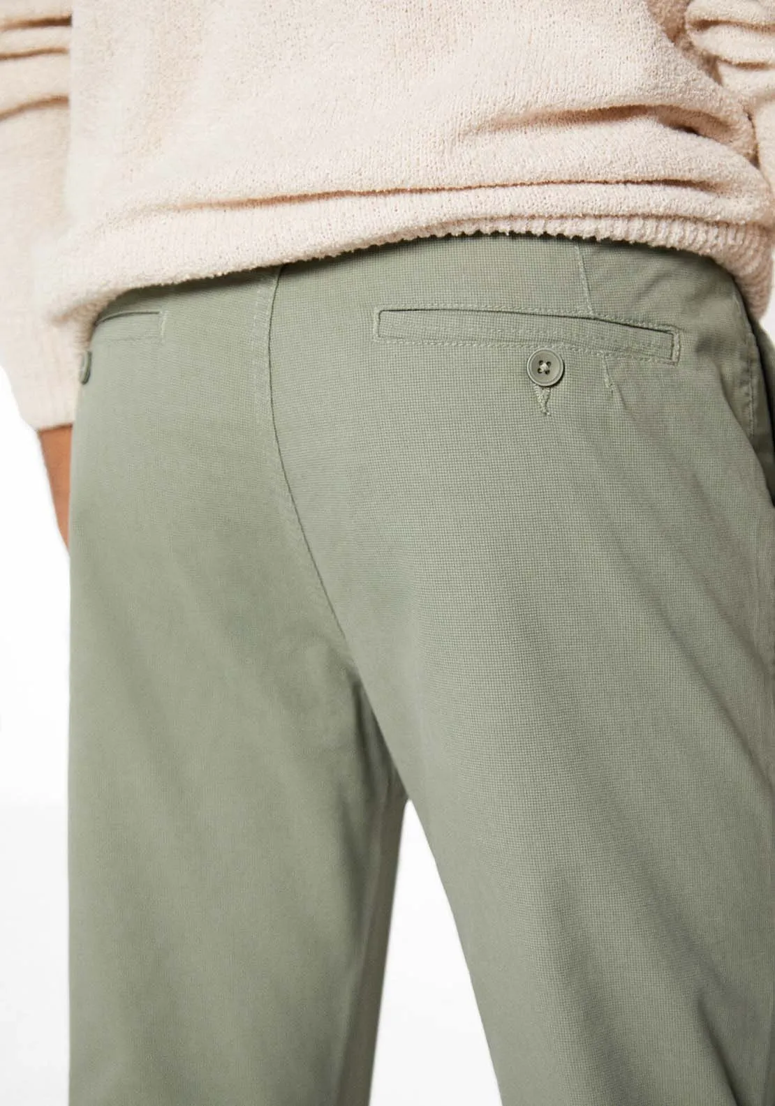 Micro-print chinos - Green