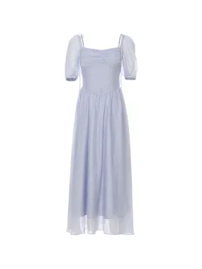 Minerva ribbon long dress (Blue)