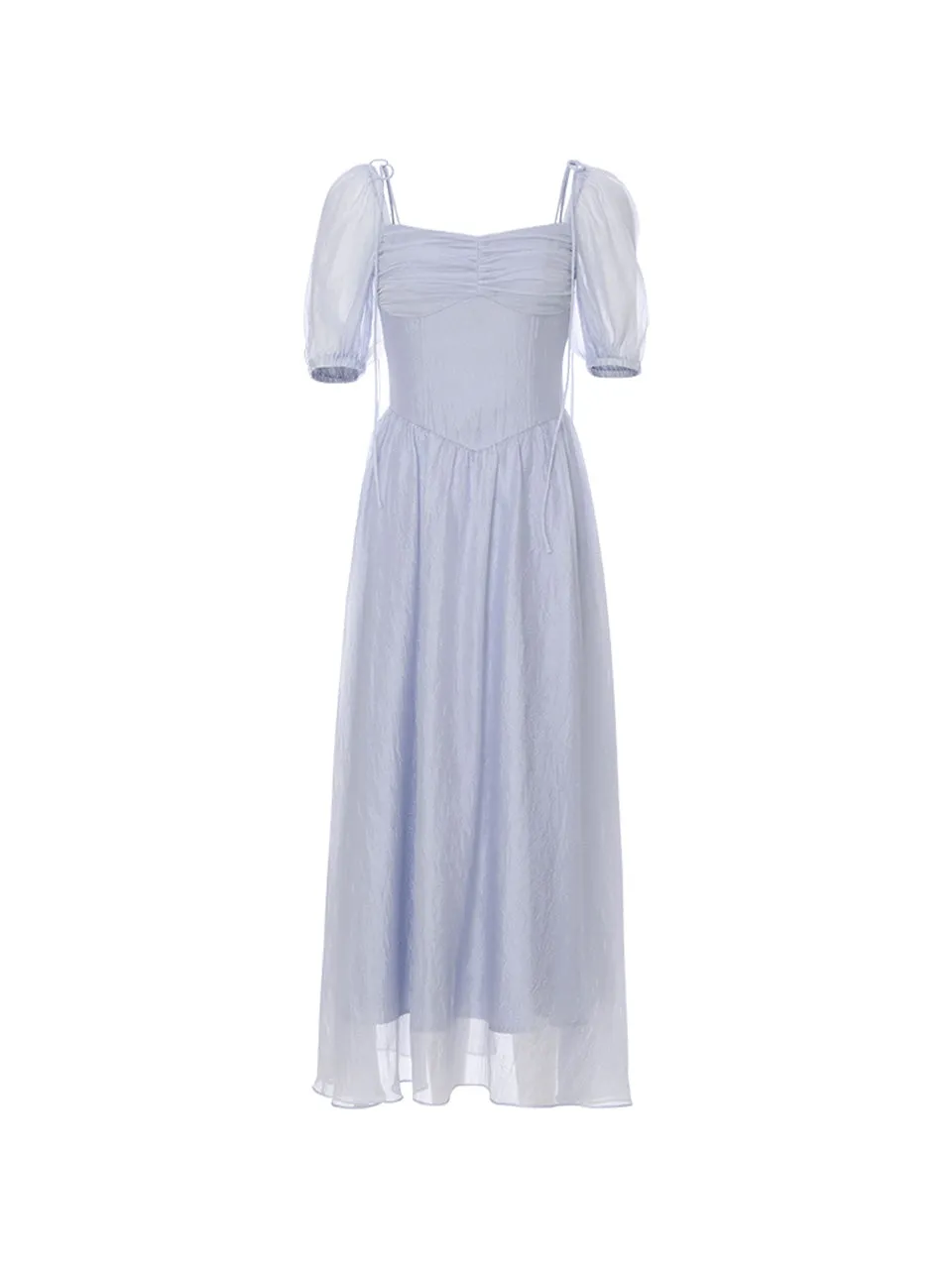 Minerva ribbon long dress (Blue)