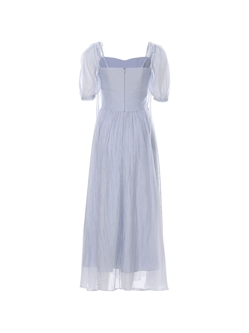 Minerva ribbon long dress (Blue)