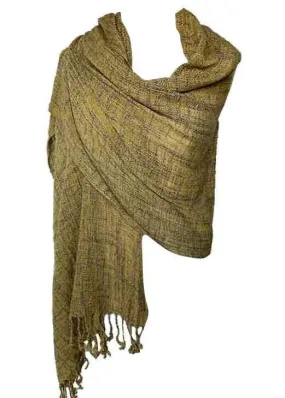 Mustard Soft Woven Cotton Shawl