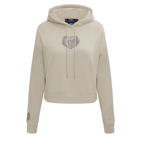 NBA MEMPHIS GRIZZLIES NEUTRAL WOMEN'S CROPPED PO HOODIE (TAUPE)