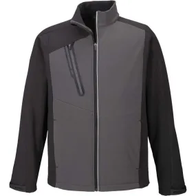 North End Men's Black Silk Terrain Colorblock with Embossed Print