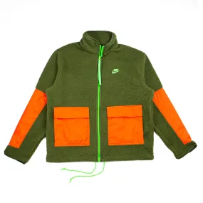 NSW Sport Essentials  Fleece Full-Zip Jacket (Rough Green/Orange/Green Strike)