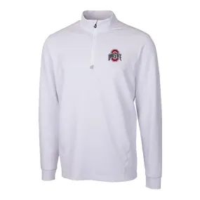 Ohio State Buckeyes Cutter & Buck Traverse Stretch White 1/4 Zip Jacket