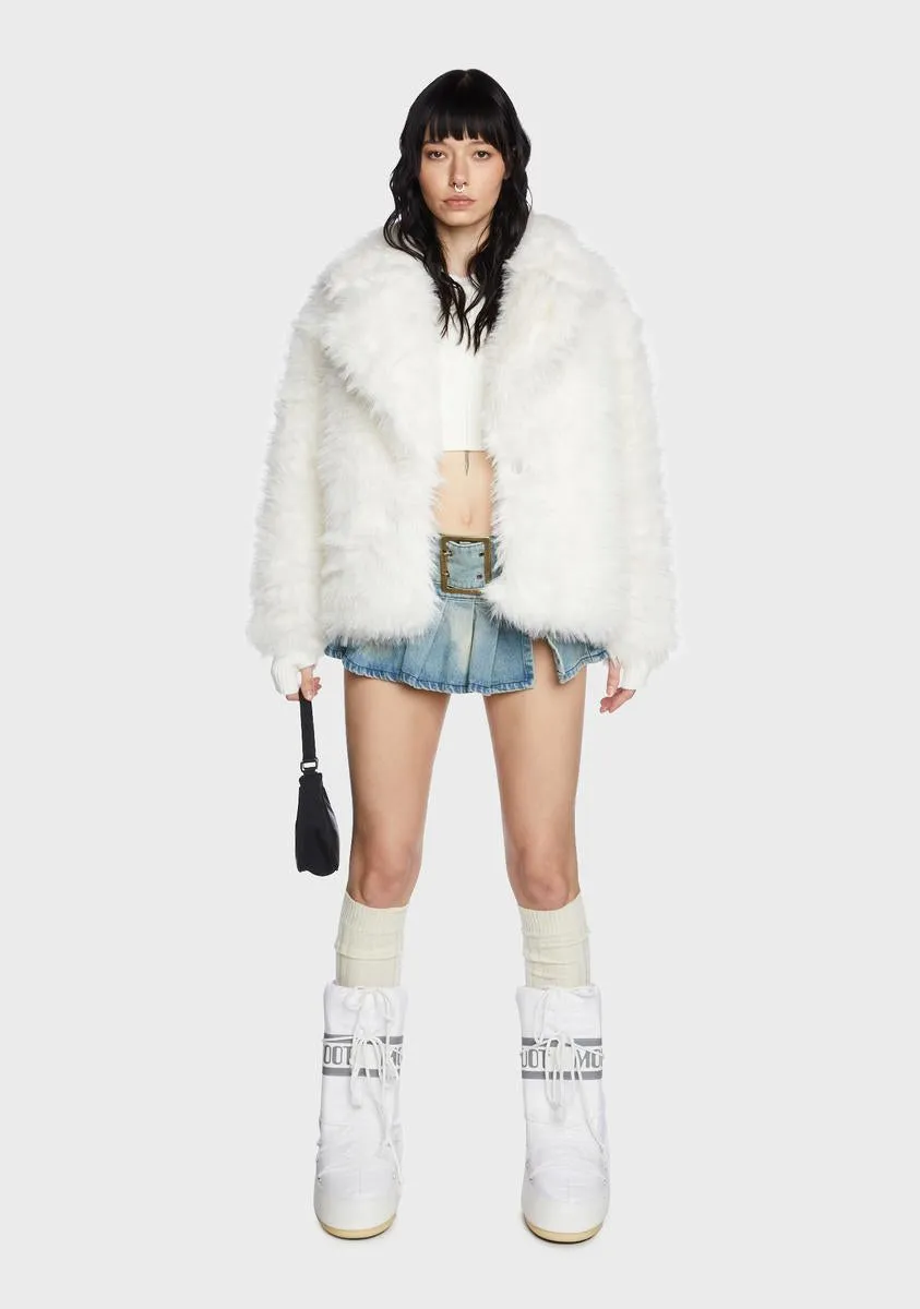 Omg Cute Reversible Faux Fur Puffer Jacket