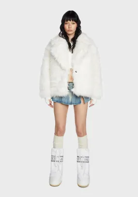 Omg Cute Reversible Faux Fur Puffer Jacket