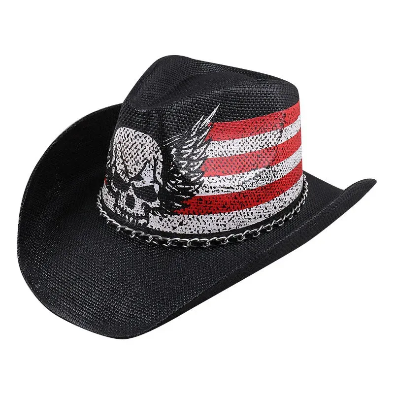 Open Road Skull Western Cowboy Hat