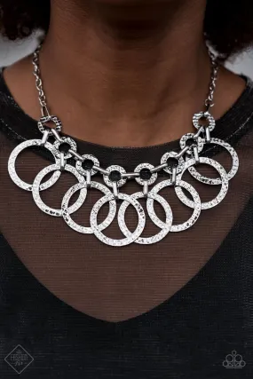 Paparazzi Accessories  - Jammin Jungle #N708 Peg - Silver Fashion Fix Necklace June 2019