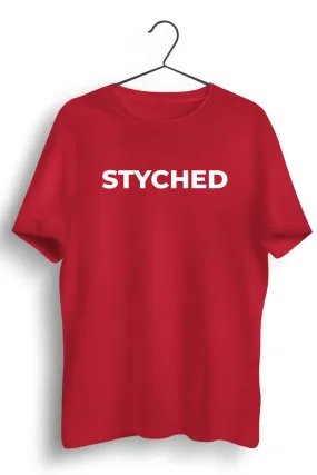 Paytm Exclusive - Styched Font Red Tshirt