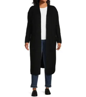 Plus Size Long Sleeve Cozy Maxi Cardigan B-43687