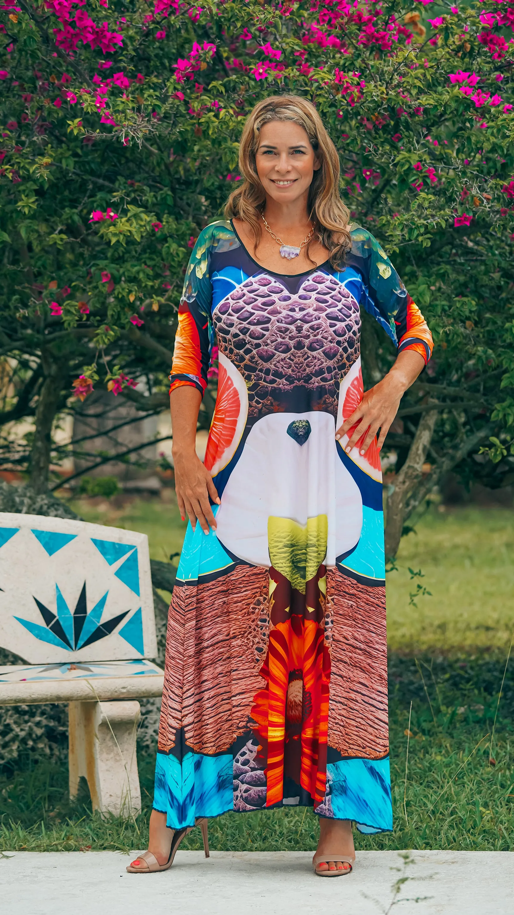 "Around the World" Omtara Maxi Dress, Hawaii