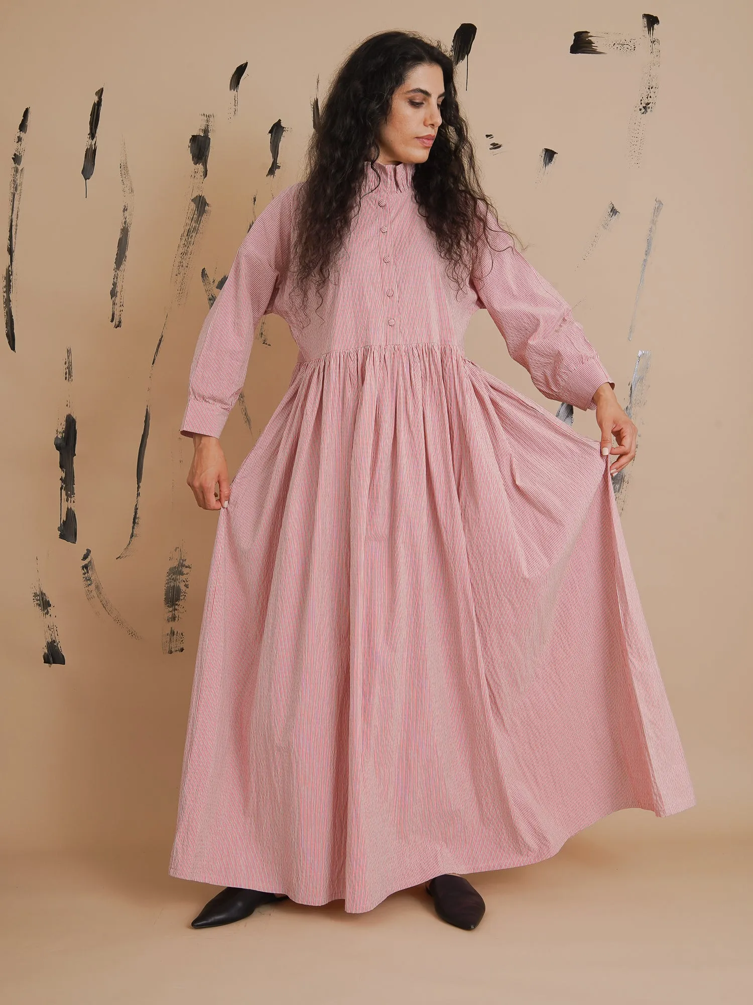 Rebeka Pink Stripe Maxi Dress