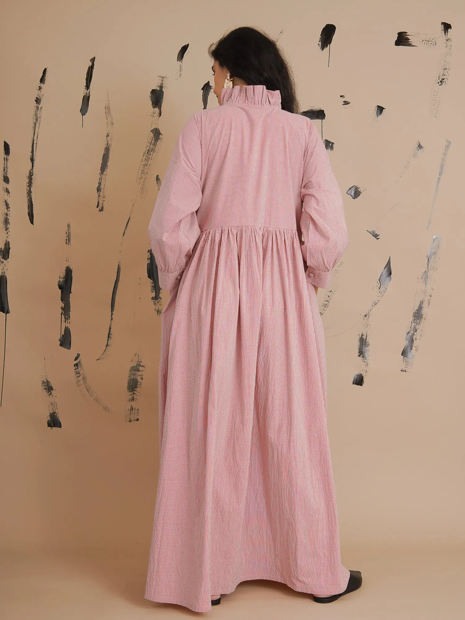 Rebeka Pink Stripe Maxi Dress