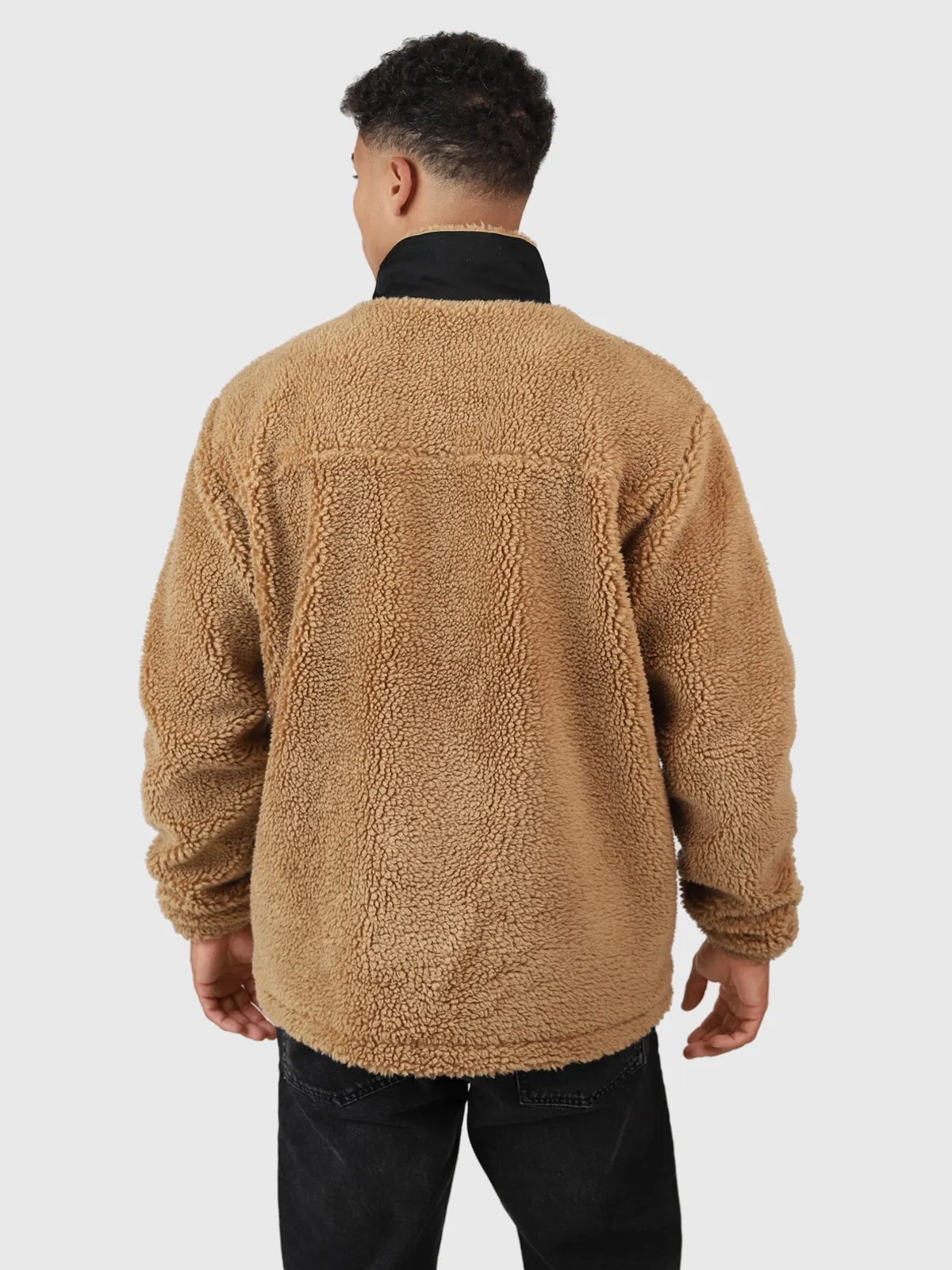 Renziost Men Fleece Jacket | Desert