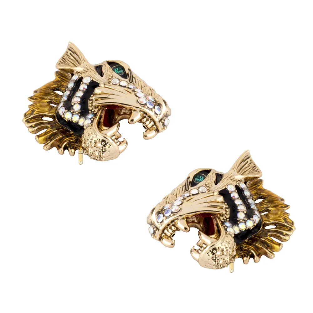 Roaring Tiger Stud Earrings