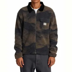 RVCA Walker Sherpa Fleece Jacket Blue Haze