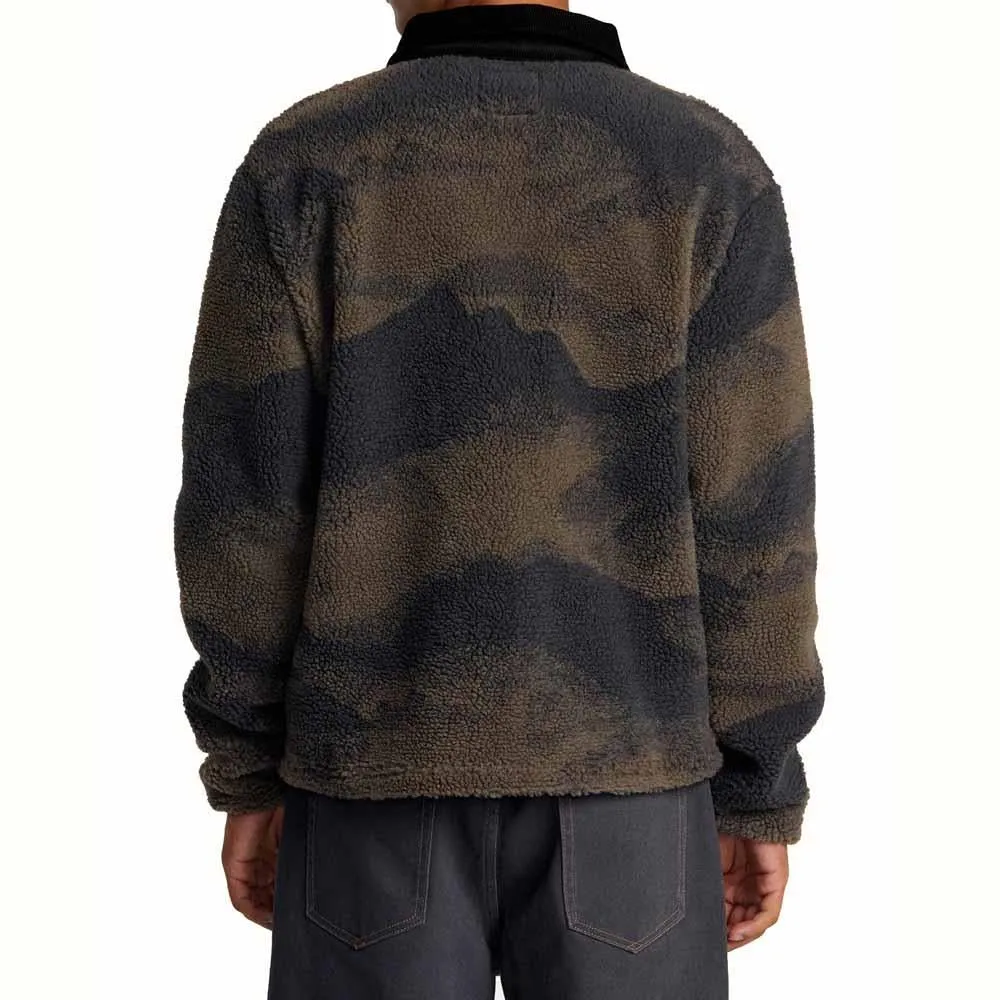 RVCA Walker Sherpa Fleece Jacket Blue Haze