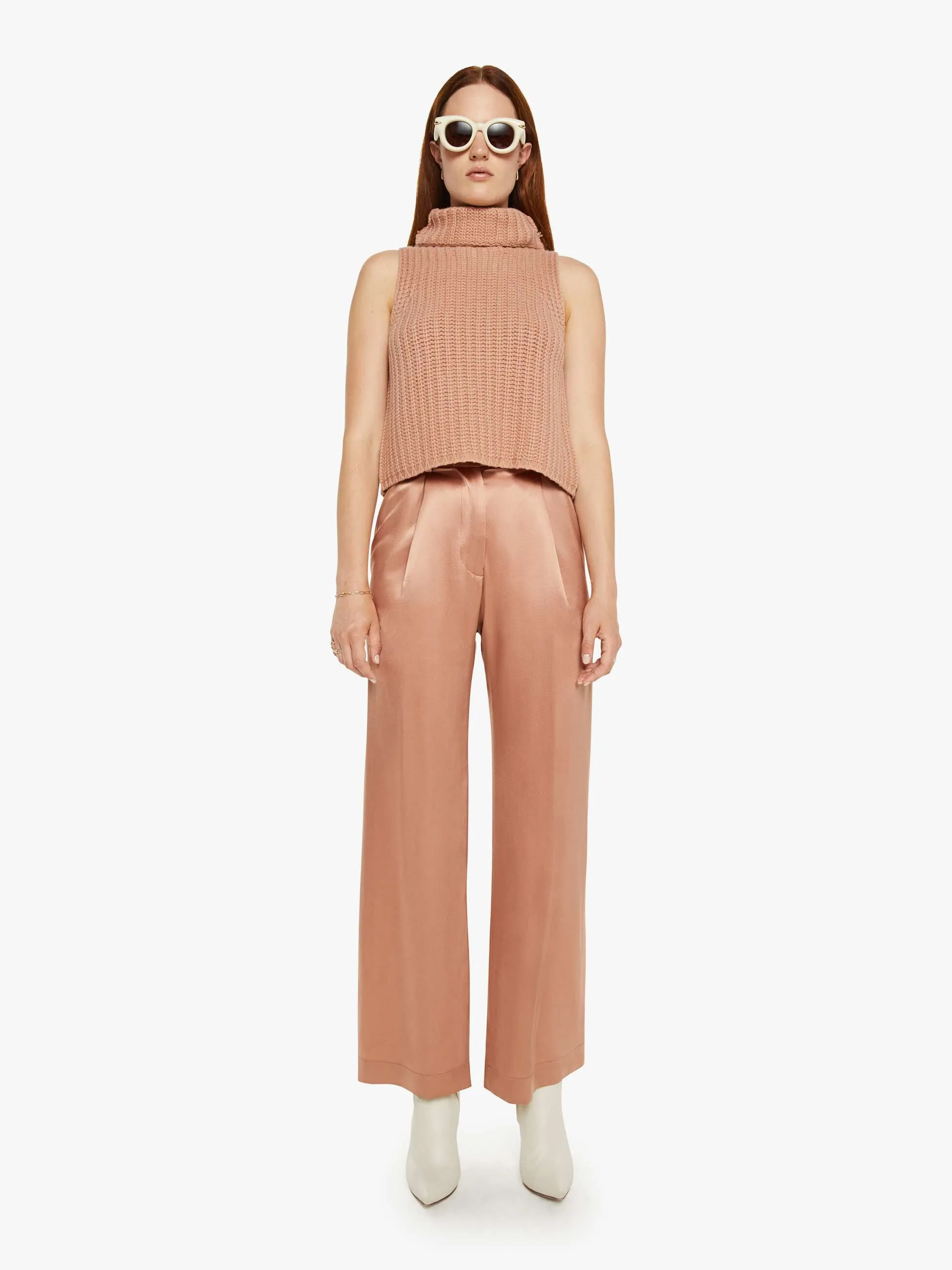 SABLYN Saige Cropped Turtleneck - Deep Apricot