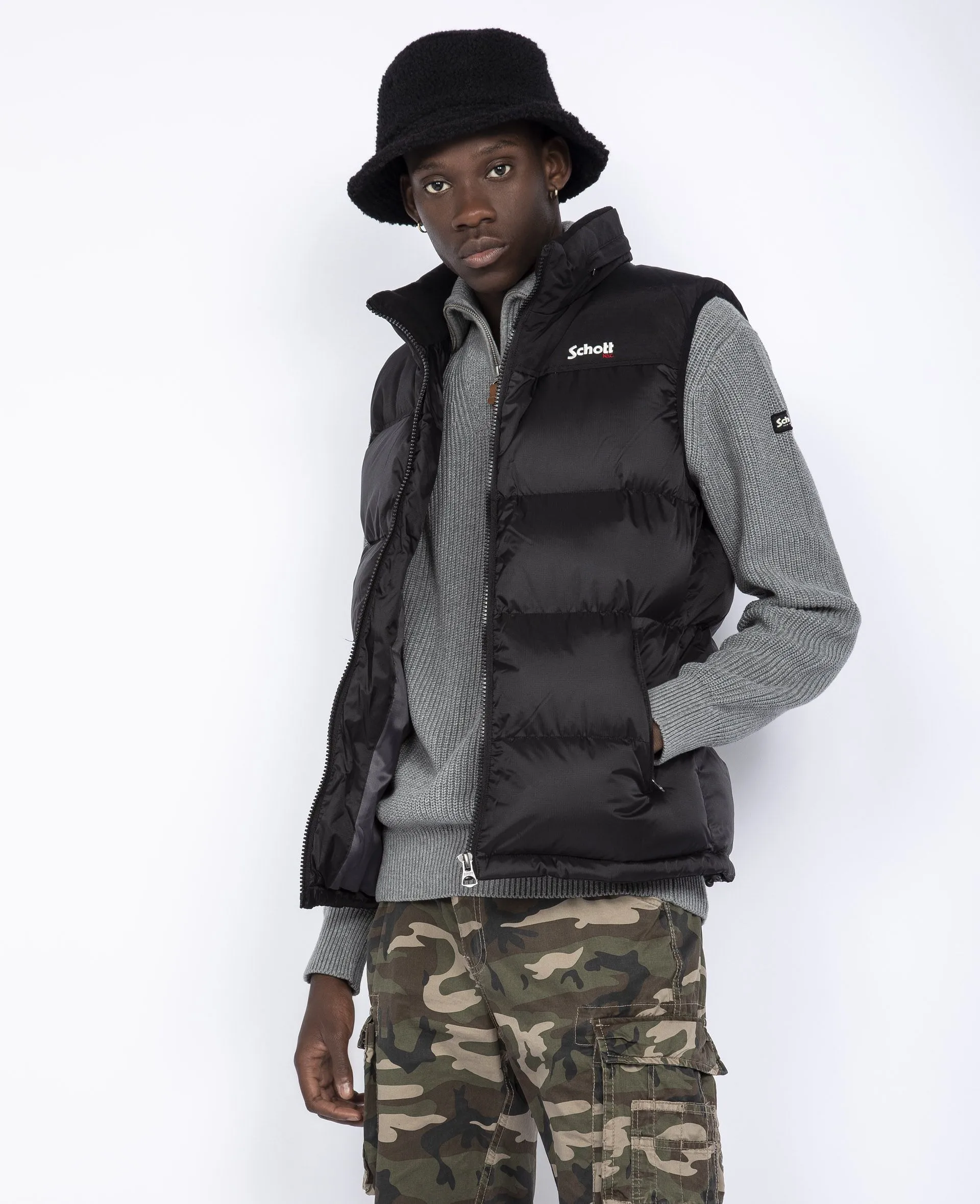 SCHOTT UTAHV SLEEVELESS PUFFER JACKET