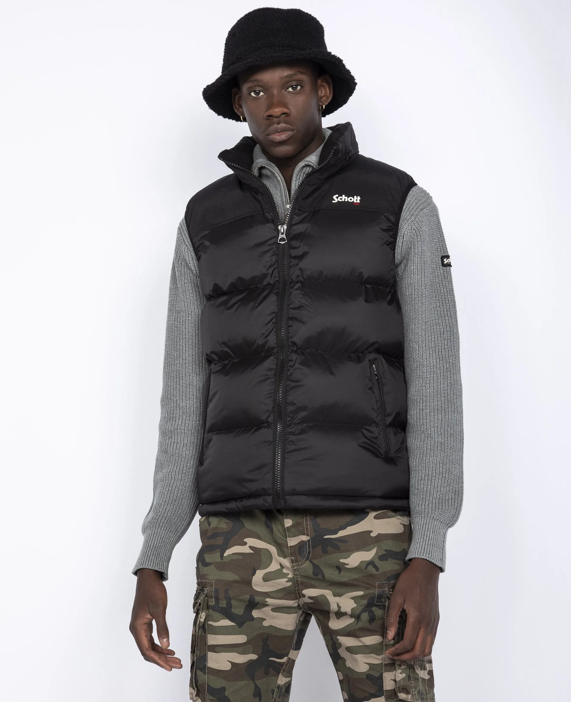 SCHOTT UTAHV SLEEVELESS PUFFER JACKET