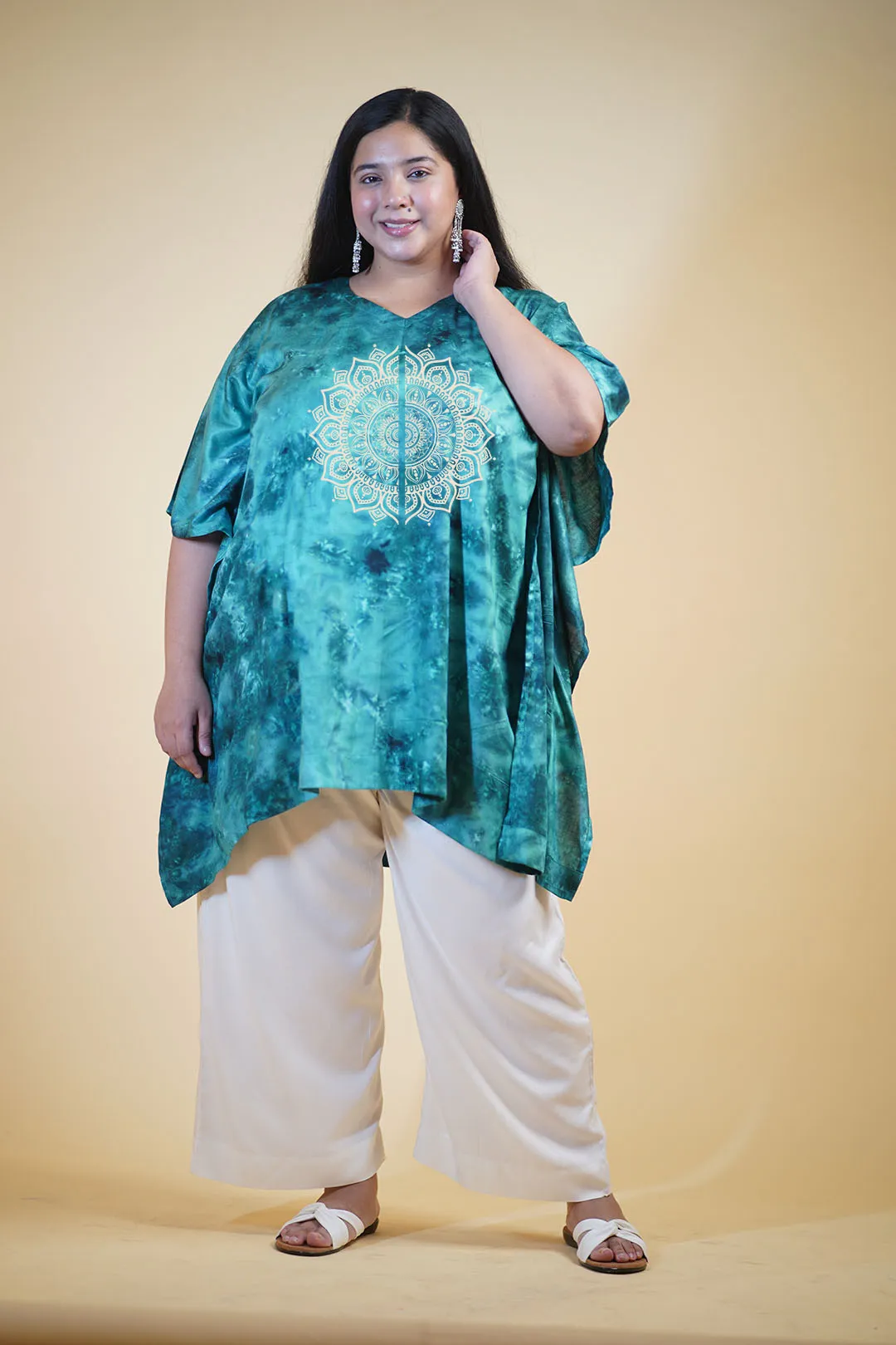 SeaGreen Rayon TieDyeKurta - Zen