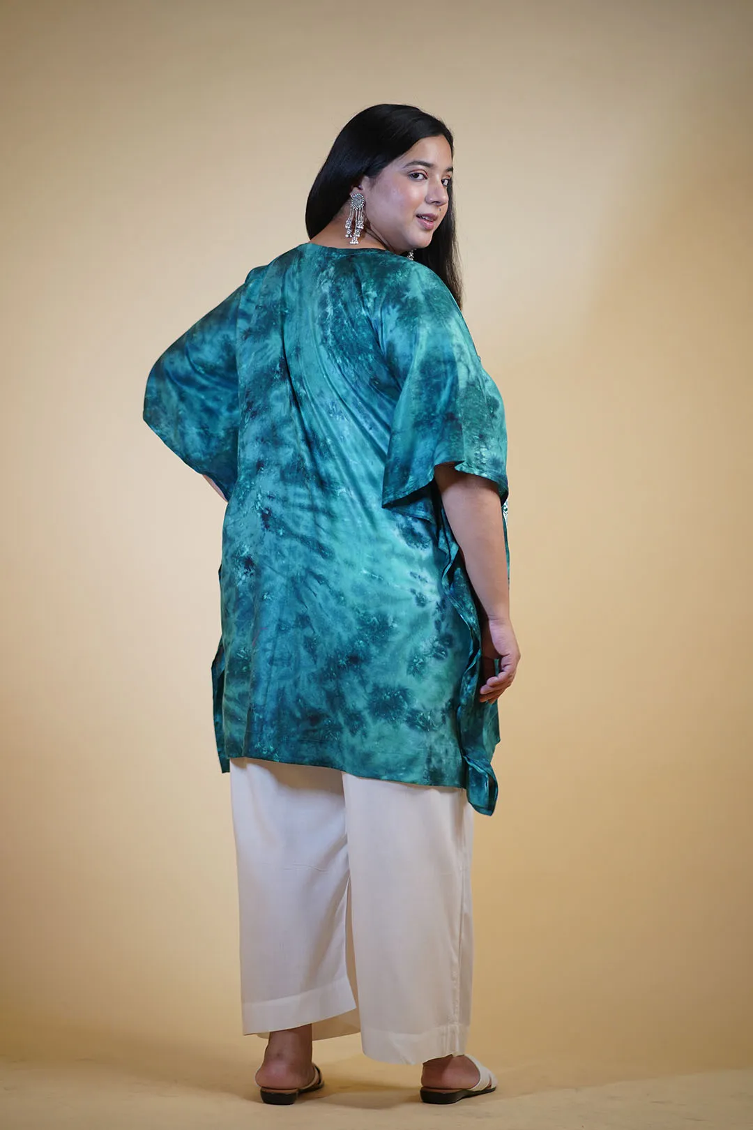 SeaGreen Rayon TieDyeKurta - Zen