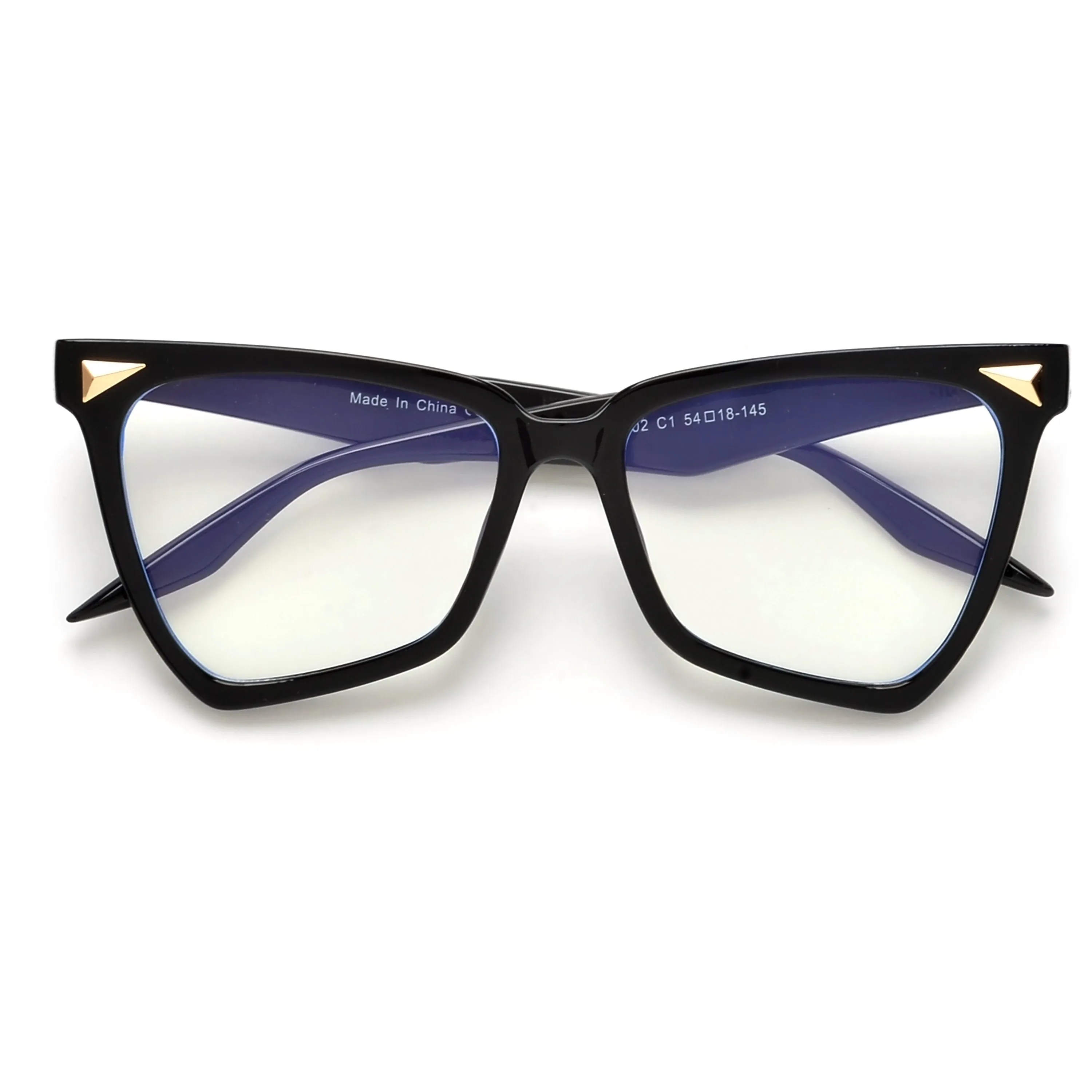 Sharp Edgy Geometric Blue Light Cat Eye