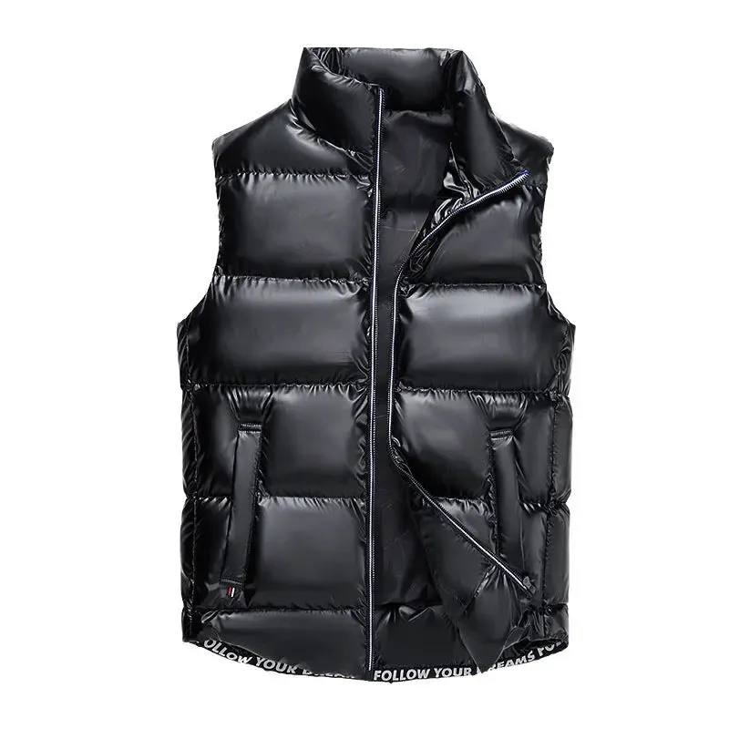 Shiny Down Cotton Vest Jacket