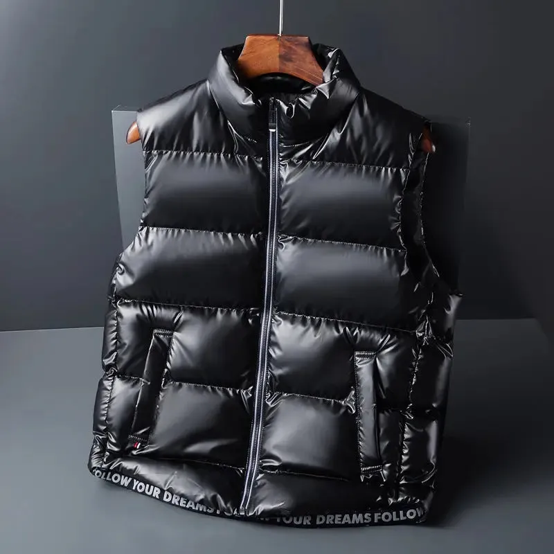 Shiny Down Cotton Vest Jacket