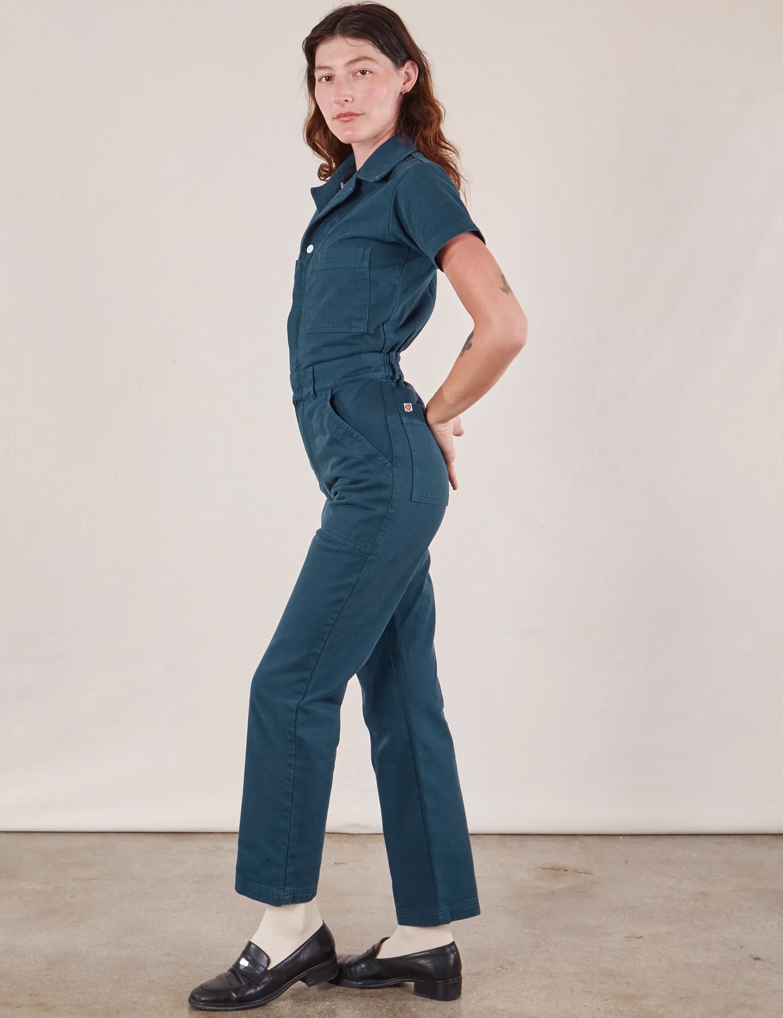 Short Sleeve Jumpsuit - Lagoon