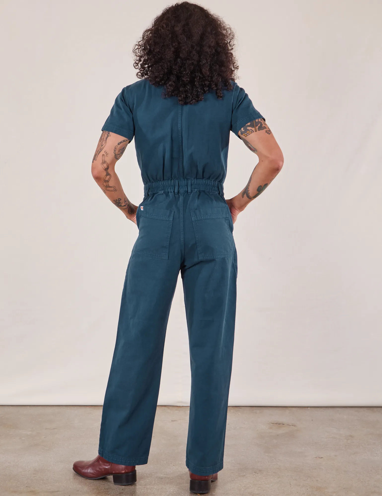 Short Sleeve Jumpsuit - Lagoon