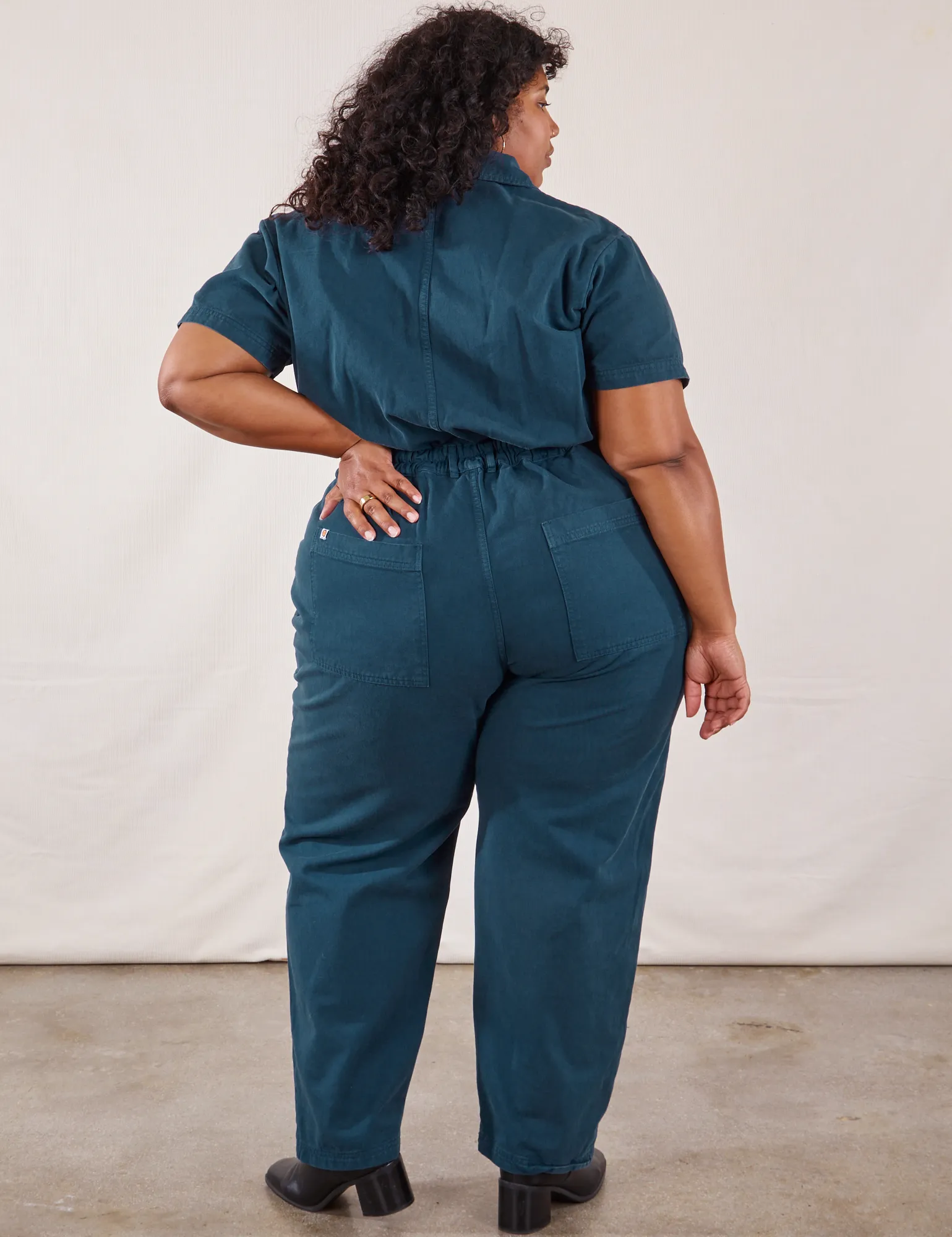 Short Sleeve Jumpsuit - Lagoon