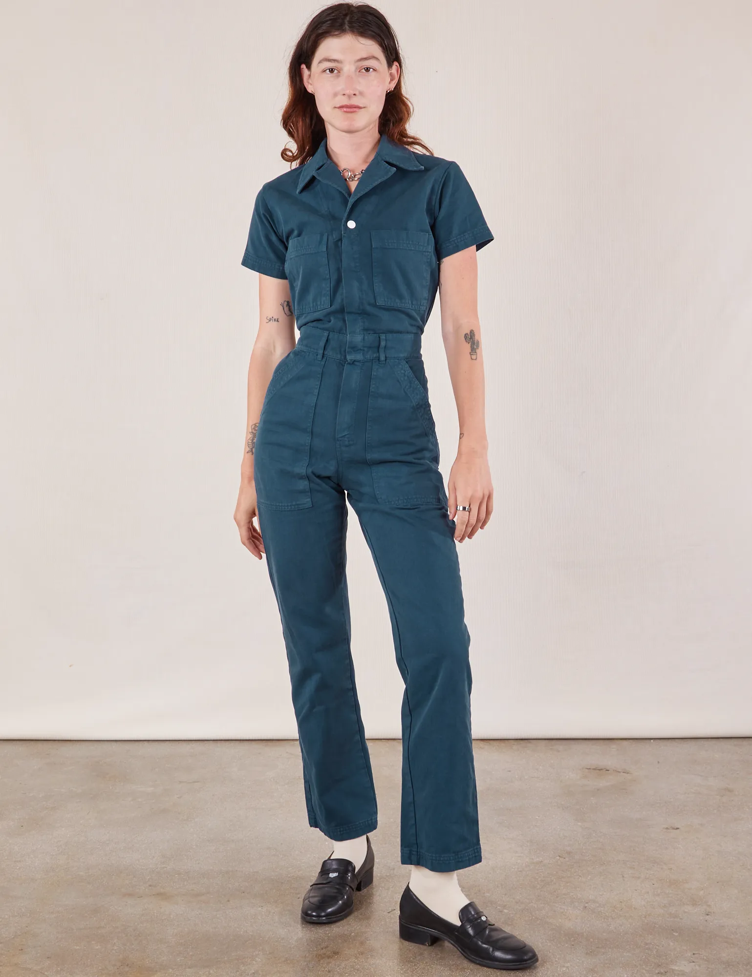 Short Sleeve Jumpsuit - Lagoon