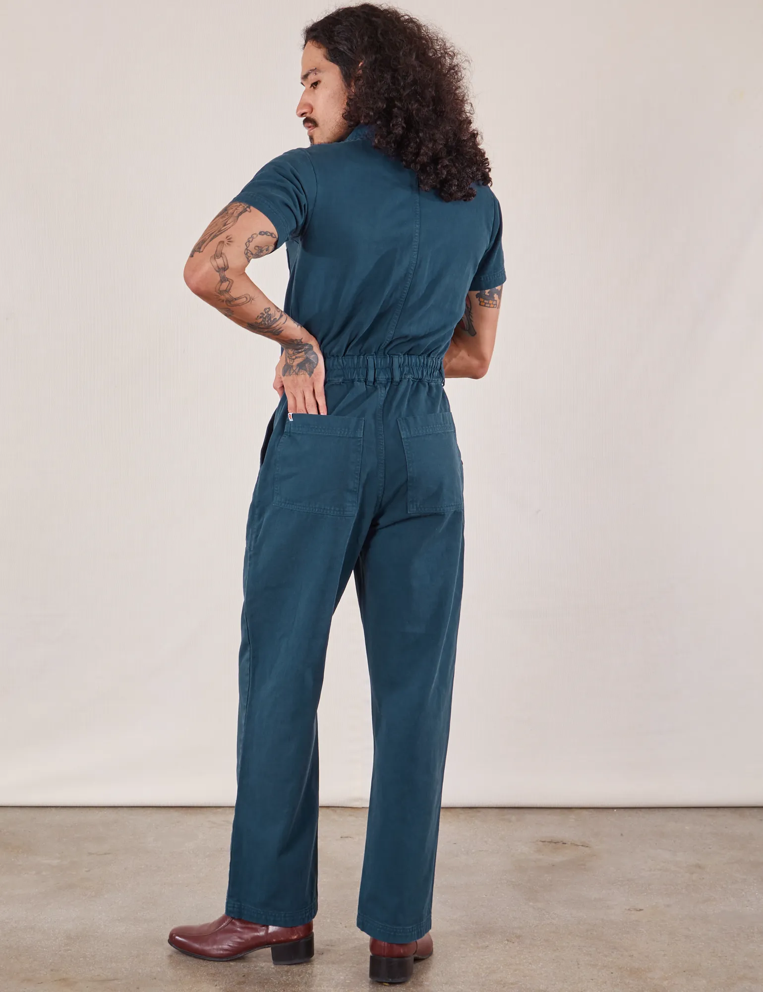 Short Sleeve Jumpsuit - Lagoon